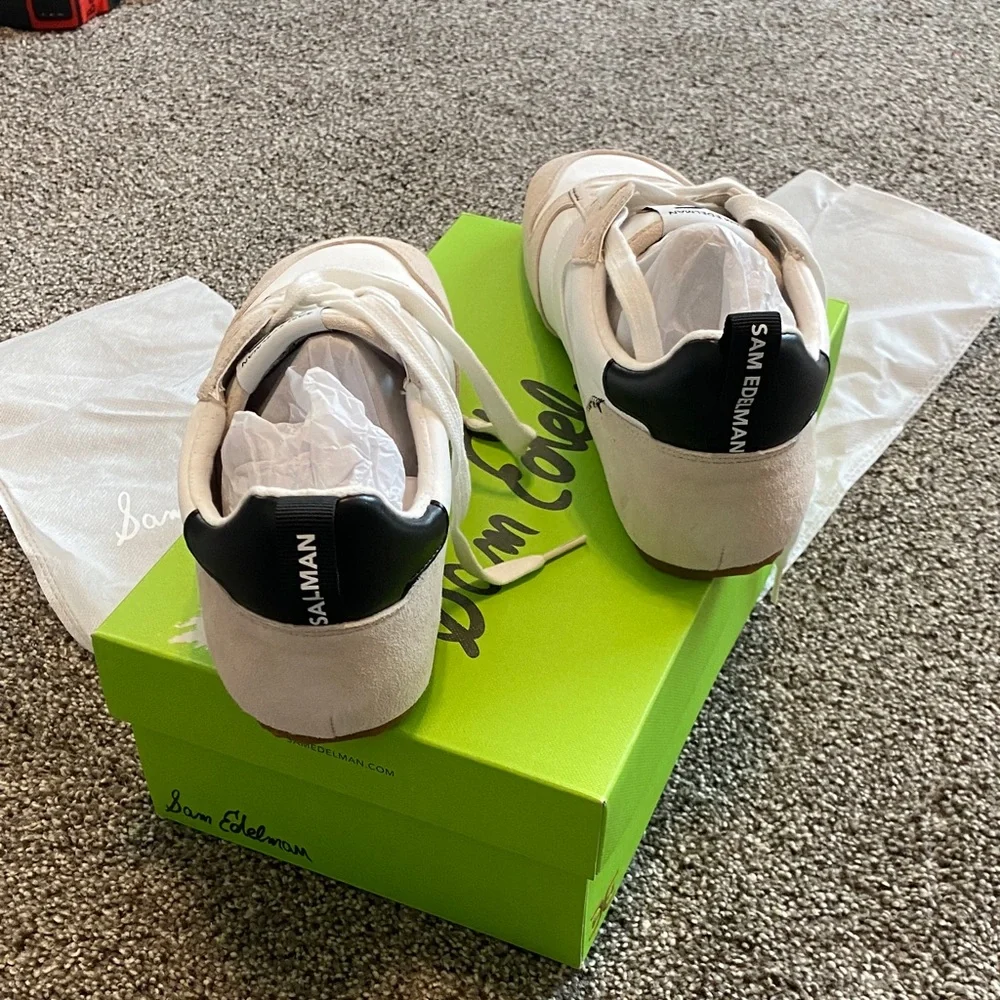 Sam Edelman Cream and White Sneakers